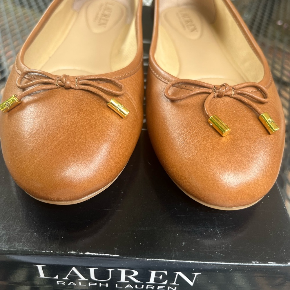 Ralph Lauren Jayna Leather Ballet Flat Size 6.5 M - Picture 4 of 7